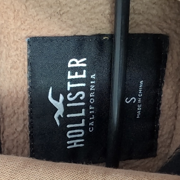 Hollister Camel Brown Hooded Sweatshirt Size Small - Picture 2 of 5